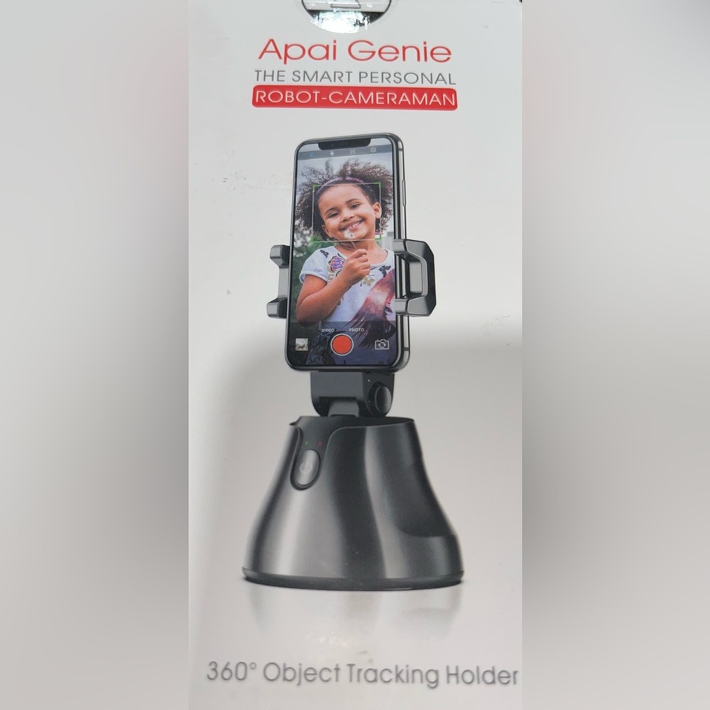 Black Smartphone Holder with Rotating Base